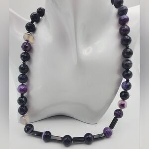 Vampiress amythest beaded necklace N1135